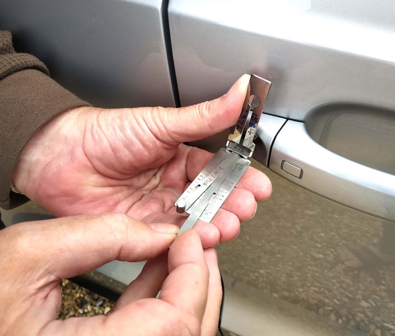 Vauxhall Corsa door being opened